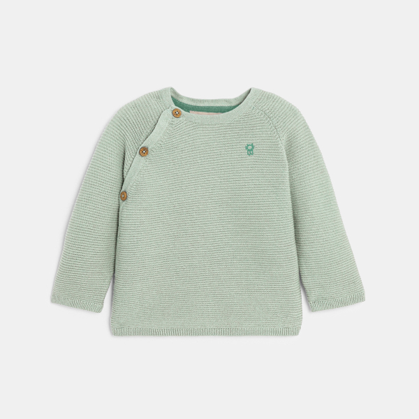 كنزة تريكو بلون أخضر لحديثي الولادة